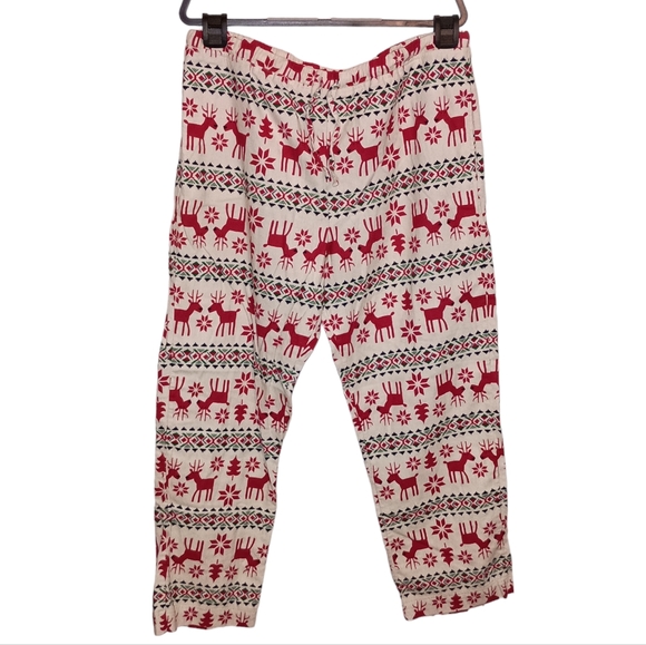 Hanna Andersson Dear Deer Unisex Christmas Pajamas PJ Set Red Green Reindeer - Picture 7 of 15